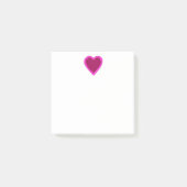 Hübsche rosa Herz-Post-Itanmerkungen Post-it Klebezettel (Vorderseite)