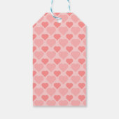 Hübsche rosa Herzen Abschlussfeier Geschenkanhänger (Rückseite)