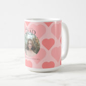 Hübsche rosa Herzen Abschlussfeier Kaffeetasse (VorderseiteRechts)
