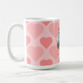 Hübsche rosa Herzen Abschlussfeier Kaffeetasse (Links)