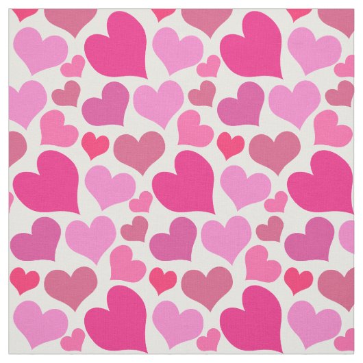 Hübsche rosa Herzen, die mit Liebe platzt Stoff (Muster)