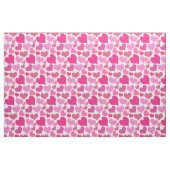 Hübsche rosa Herzen, die mit Liebe platzt Stoff (Fat Quarter (45,7 x 55,9 cm))