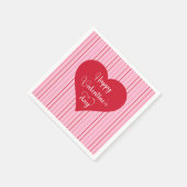 Hübsche rosa Herzen Valentinstag-Deko Servietten (Ecke)