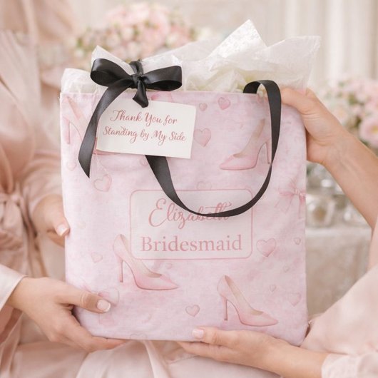 Hübsche rosa High Heel Brautjungfer Tasche