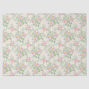 Hübsche Rosa Hunde-Rose auf Taupe Tissue Paper Seidenpapier