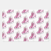 Hübsche Rosa Ice Skate Geburtstag Geschenkpapier Set (Vorderseite 3)