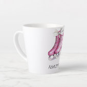 Hübsche Rosa Ice Skate Weihnachten Milchtasse (Linke Ecke)
