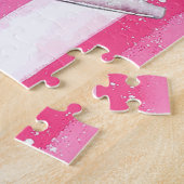 Hübsche Rosa Ice Skate Weihnachten Puzzle (Seite)