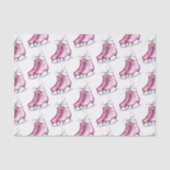 Hübsche Rosa Ice Skate Weihnachten Seidenpapier (Vorderseite)