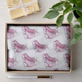 Hübsche Rosa Ice Skate Weihnachten Seidenpapier