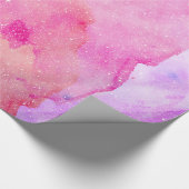 Hübsche rosa Imitate Funkelnd Farbe Geschenkpapier (Ecke)