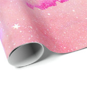 Hübsche rosa Imitate Funkelnd Farbe Geschenkpapier (Rolleneckpunkt)