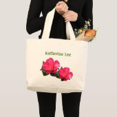 hübsche Rosa Kamelie-Blume mit Namen Jumbo Stoffbeutel (Vorderseite (Produkt))