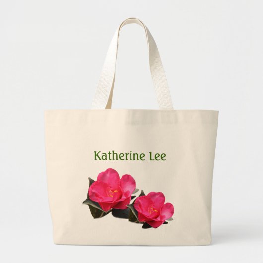 hübsche Rosa Kamelie-Blume mit Namen Jumbo Stoffbeutel (Vorne)