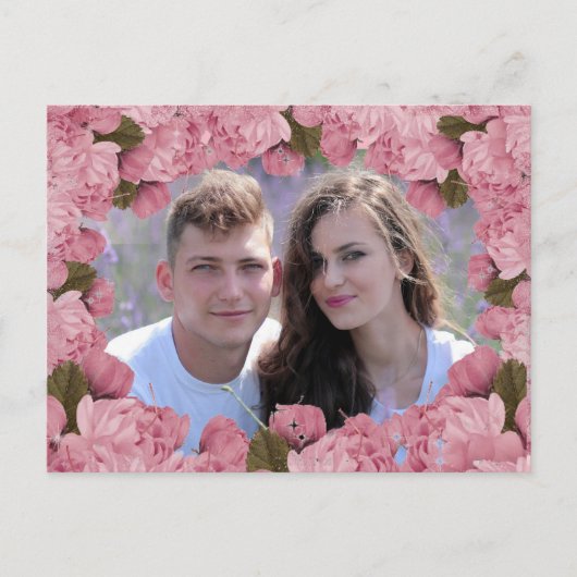 Hübsche rosa Kirschblüten Danke Postkarte (Vorderseite)