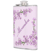 Hübsche rosa Kirschblüten Flachmann (Links)