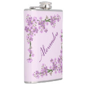 Hübsche rosa Kirschblüten Flachmann (Rechts)