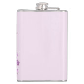 Hübsche rosa Kirschblüten Flachmann (Rückseite)