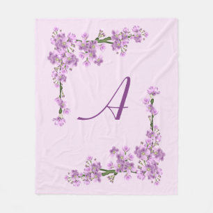 Hübsche rosa Kirschblüten Fleecedecke