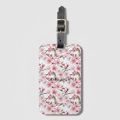 Hübsche rosa Kirschblüten Gepäckanhänger (Vorderseite Vertikal)