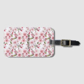 Hübsche rosa Kirschblüten Gepäckanhänger (Vorderseite (Horizontal))