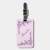 Hübsche rosa Kirschblüten Gepäckanhänger (Vorderseite vertikal)