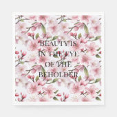 Hübsche rosa Kirschblüten Hochzeitsdusche Serviette (Vorderseite)