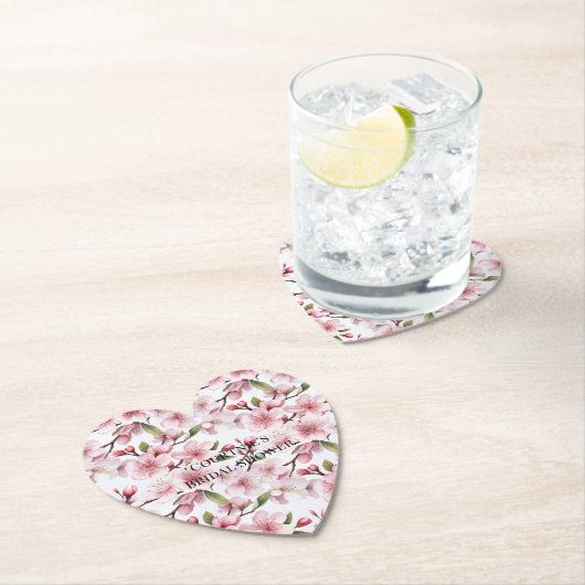 Hübsche rosa Kirschblüten Hochzeitsdusche Untersetzer (Vor Ort)