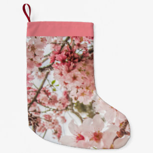 Hübsche rosa Kirschblüten - Kleiner Weihnachtsstrumpf
