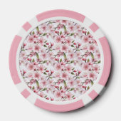 Hübsche rosa Kirschblüten Pokerchips (Rückseite)