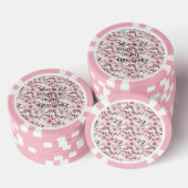 Hübsche rosa Kirschblüten Pokerchips (Stapel)