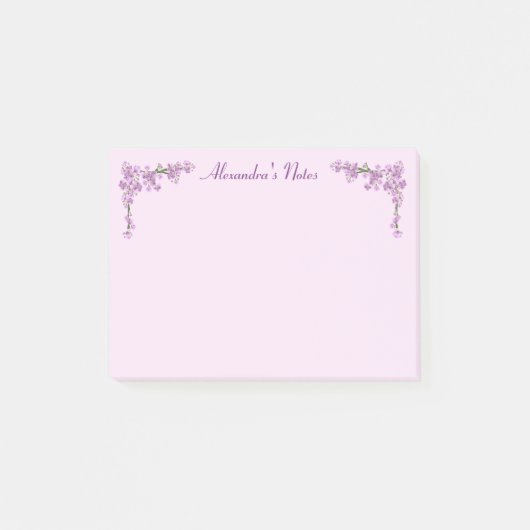 Hübsche rosa Kirschblüten Post-it Klebezettel (Vorderseite)