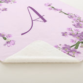 Hübsche rosa Kirschblüten Sherpadecke (3/4)
