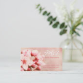 Hübsche rosa Kirschblüten Visitenkarte (Stehend Vorderseite)