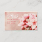 Hübsche rosa Kirschblüten Visitenkarte (Rückseite)