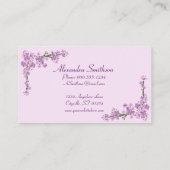 Hübsche rosa Kirschblüten - Visitenkarte (Rückseite)