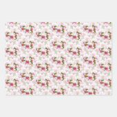 Hübsche Rosa Kirschblüten Wasserfarbe Geschenkpapier Set (Vorderseite 2)