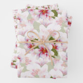 Hübsche Rosa Kirschblüten Wasserfarbe Geschenkpapier Set (Beispiel)