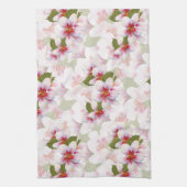 Hübsche Rosa Kirschblüten Wasserfarbe Geschirrtuch (Vertikal)