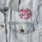 Hübsche rosa Knopf-Collage Button (Beispiel)