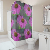 Hübsche Rosa-Kone-Blume Duschvorhang (Beispiel)