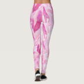 Hübsche rosa Kristalle Muster Leggings drucken (Rückseite)