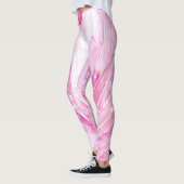 Hübsche rosa Kristalle Muster Leggings drucken (Links)