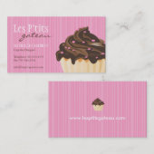 Hübsche rosa Kuchen-Geschäfts-Karte Visitenkarte (Vorne/Hinten)