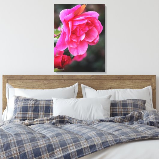 Hübsche Rosa-Leinwand Leinwanddruck (Insitu (Schlafzimmer))