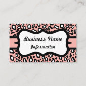 Hübsche rosa Leopard-Visitenkarte Visitenkarte (Vorderseite)