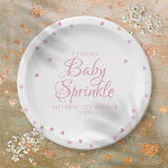 Hübsche rosa Liebe Herz Babydusche Sprinkle Pappteller<br><div class="desc">Diese eleganten Teller mit hübschen,  verstreuten rosafarbenen Lieben eignen sich ideal für die Sprinkle,  Dusche oder Paardusche eines kleinen Mädchens. Entwickelt von Thisisnotme©</div>