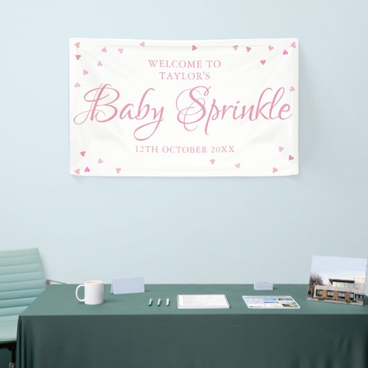 Hübsche Rosa Liebe Herzlich Willkommen bei Baby Gi Banner (Messeveranstaltung)
