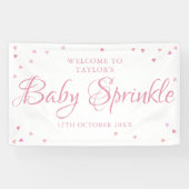 Hübsche Rosa Liebe Herzlich Willkommen bei Baby Gi Banner (Horizontal)
