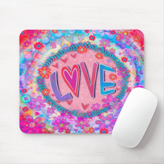 Hübsche rosa Liebe Inspirivity Mousepad (Mit Mouse)